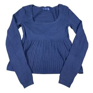 vintage y2k 2000s style Hollister womens ribbed knit open sweater longsleeve M